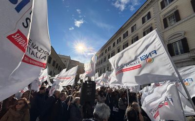 Contratto, Fnsi in piazza: una folta delegazione Aser alla manifestazione svolta a Roma