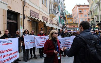 Aser con Fnsi a Sanremo per il contratto. Costante: «È ora di cambiare musica»